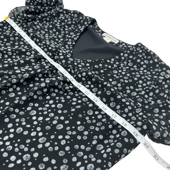 Coldwater Creek Blouse XS Tunic Long Sheer Sleeve Flowy Chiffon Career Travel - Picture 4 of 12